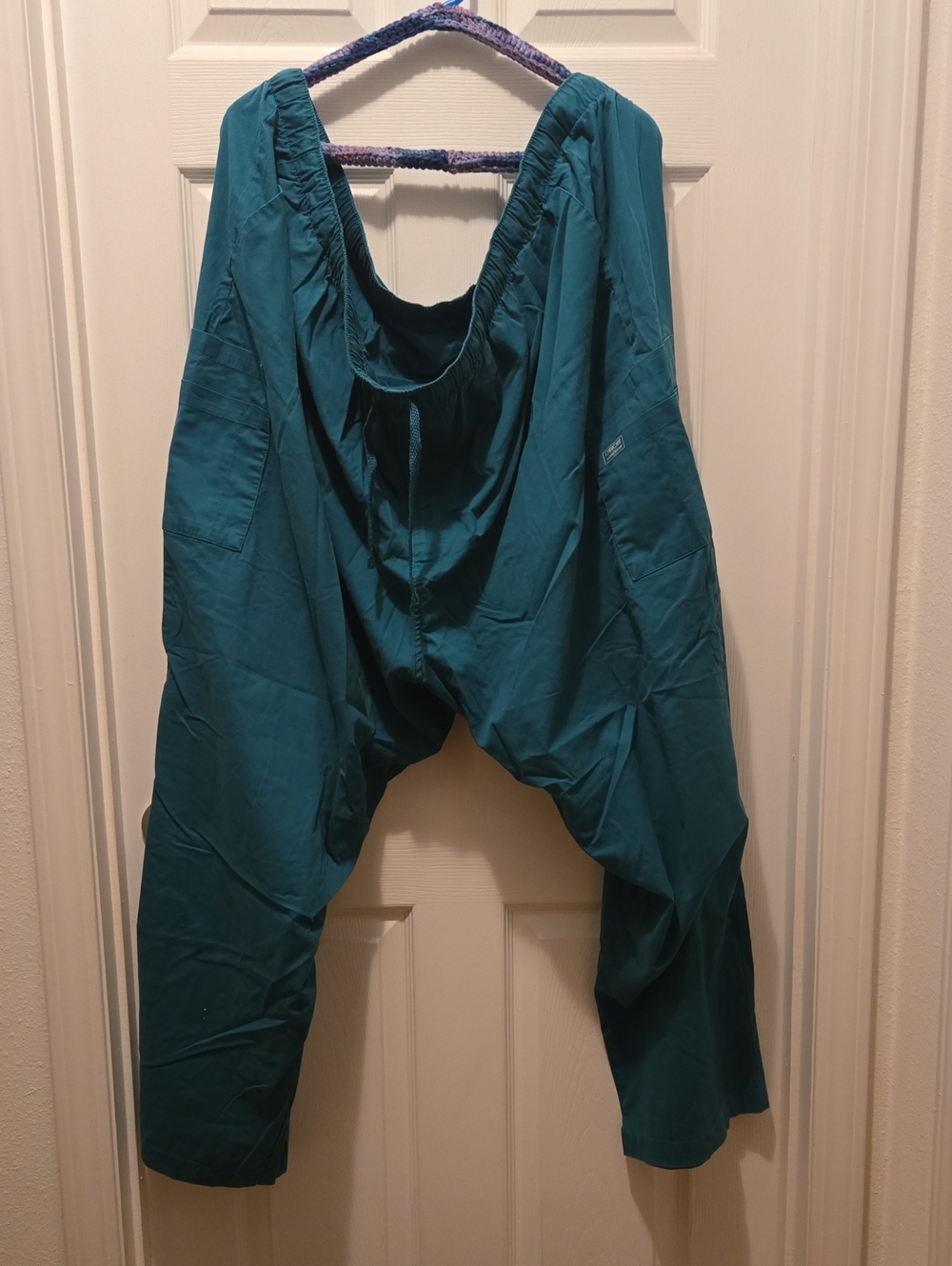 Men's Green Relaxed Scrub Pants 5XL